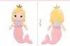 30/40cm dessin animé belle couronne sirène en peluche poupée douce peluche oreiller de couchage coussin cadeau pour filles copines amoureux