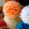 Diğer Etkinlik Partisi Malzemeleri 5 PCS Düğün Dekoratif Kağıt Pompomlar Pompom Pom Poms Çiçek Topları Parti Dekor Doku Doğum Günü Noel Diy dekorasyon 25cm Dia 230522