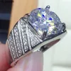 Полосы колец солитар мужской лаборатория 5CT Lab Moissanite Diamond Ring 925 Стерлинговое серебро обручальные обручальные кольца для мужчин подарки для вечеринки J230522