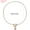 Halsketten Designer einfache Perlenkette OT-Verschluss Halskette weibliche Mode Fee Stil kreatives Design weibliche Halskette Luxus Multi-Element-Kombinationskette