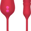 factory outlet Shibari 3-in-1 Women Rose Tongue-N-Cheek Rechargeable Waterproof Silicone Sex Toy for Clitoral G-Spot Nipple Licking Thrusting Vibrator Bullet Sextoy