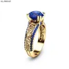 Ringas de banda anéis de flor azul anéis