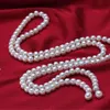 Naszyjniki yikalaisi 925 srebrne srebrne naturalne biżuterię z perłową perły dla kobiet 89 mm prawdziwe perełowe dławiki mody