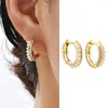Hoop Earrings Elegant Imitation Pearls Round Circle For Women Fashion Gold Color Small Huggie Hoops Eardrop Jewelry Gift