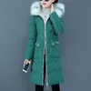 Women's Down & Parkas Fashion Winter Long Sleeve Solid Colors Womens Warm Zipper Fur Collar Hooded Jacket Outwear Coats Manteau Femme#g31