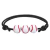 Pulseira de basquete Baseball linhagem de cera Tennis Rugby meninos jóias esportivas de meninos ao ar livre Watchbangle