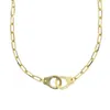 Necklaces 925 sterling silver gold Vermeil jewelry big open link chain european women hand cuff necklace
