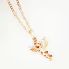 Pendant Necklaces Trendy 585 Rose Gold Simulated-Pearl Women585 Color Jewelry Fashion