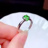 Cluster Rings KJJEAXCMY Fine Jewelry 925 Sterling Silver Inlaid Natural Gemstone Diopside Fashion Woman's Ring Support Test Selling