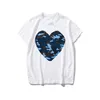 Commes Designer Play Thirt Des Garcons Cotton Fashion Brand Red Heart Kent-Shirt Women's Love Coppia a maniche corte Uomini CDGS CDGS Play 3321