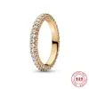 2023 Nowy 925 Sterling Srebrny Pandora Pierścień Błyszczący pierścionek żeńska biżuteria zaręczynowa Akcesoria