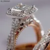 Band Rings 18k Rose Gold Пара лаборатории бриллиантовые кольцевые наборы для обручальных кольцевых колец для женщин для женщин обещают обручальные ювелирные изделия J230522