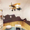 Ljuskronor flygplan ljuskrona för barn barn pojke sovrum ledande hängande hängslampa barnkammare flygplan upphängningslampor