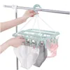 Hangers plastic vouwde kledinghanger handdoeken sokken beha's ondergoed droogrek met 32 ​​clips ruimte besparende kast organisator gereedschap ki