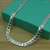 Chains 925 Sterling Silver 5mm Full Sideway Necklace 8/18/20/22/24 Inch Chain For Woman Men Fashion Wedding Engagement Jewelry
