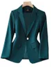 Ternos femininos verdes azuis preto preto roxo Blazer formal ladras femininas trabalhos de negócios vestir casaco de jaqueta