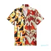 Herren Casual Vintage Karierte Hemden Kurzarm Sommer Hawaiian Bowling Shirt Skinny