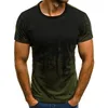 Mäns T-skjortor Män män kamouflage tryckt manlig skjorta botten topp tee hiphop streetwear långärmad fitness tshirts stor storlek S-4xl