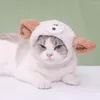 Vêtements pour chiens Beaux cornes de moutons mignons Chapeau en peluche pour animaux de compagnie Couvre-chef de chat Adorable Dress Up