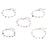 Anklets 1pc retro natursten färgglad kristall anklet multicolor bohemian enkel anklet armband kvinnor sommar strand fothow smycken g220519