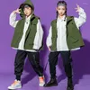 Scene Wear Kids Ballroom Outfits Hip Hop Clothing Jacket Hoodie Top Streetwear Tactical Cargo Jogger Pants For Girls Boys Dance Costume