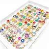 Bijoux 20 Pcs / Lot Goutte À Goutte À L'huile Glaçure Colorf Anneau Pour Femmes Filles À La Mode Doux Fleur Papillon Sourire Yin Yang Doigt Anneaux Bande Partie Dr Dhcrr