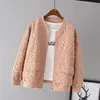 Jackets S Jackets Solid Color Ladies Jaqueta de beisebol curta 2023 Coreano Casual Casual Top Feminino Fashion Fashion 230522