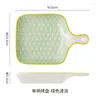 Plates Nordic Style Underglaze Ceramic Tableware Special Cheese Baked Rice Dish For Household Creative Ovens Single Handle Baking Tray