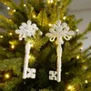 Kerstversiering Nieuwjaarscadeaus Kerstornamenten Navidad Boom Hangende Hangers Sneeuwvlok Hoekslinger DIY Kerstdecoratie voor thuis