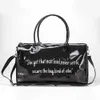 Borsa da notte trasparente all'ingrosso Trascorri la notte Borsone sopra le borse Borsone in PVC con lettera