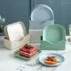 Plates 5/10PCS Square Spit Bone Plate Household Grade Plastic Round Set Dining Table Pastry Kitchen Supplies