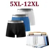 Unterhosen 3PCS 12XL Plus Größe Männer Unterwäsche Boxer Für Mann Transluzente Höschen Shorts Atmungsaktive Sommer Sexy Weiche Kühle Dünne tragen