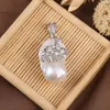 Pendant Necklaces Natural Freshwater Pearl Irreguarl Shape White Regenerate Charms For Making DIY Jewerly Necklace