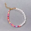Bedelarmbanden u-magische trendy handgemaakte kralen simulatie parel multicolor voor vrouwen Boheemse tuimelspolymeerklei