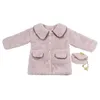 Manteau infantile bébé filles décontracté épaississement laine manteaux pour enfants à capuche chemise poche survêtement fille vestes vêtements