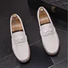 Leather Men Casual Shoes Luxury 2023 New Mens Loafers Moccasins Breathable Slip on Black Driving Shoes D2H53