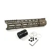 7/10/12/15 tum lätt skruvmonteringstyp M-LOK Handguards kant CNC avfasning för .223/5.56 FDE-färg