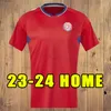 Costa Rica camisa de futebol home 2023 2024 J.VARGAS DUARTE A.CONTRERA VENEGAS J.CAMPBELL G.TORRES F.CALVO uniforme de futebol camisas fora branco vermelho 23 24