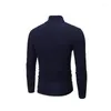 Męskie swetry Slim Solid Color Turtleeck Fashion Sweter Mens Autumn Long Rleeve ciepłe dzianin