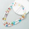 Chains Colorful Beaded Pearl Collar Clavicle Chain Fashion Mushroom Imitation Necklace For Women Vacation