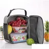 Lunchboxen Taschen Oxford Tuch Tasche Tragbare Outdoor Picknick Mittagessen Box Student Geschirr Mtizweck Abendessen Taschen Drop Lieferung Hause Gar Dhe4H