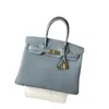 2024 Bag Platinum Classic Tote Wax Line Togo Calfskin Lychee Leather Dames Lock Handtas