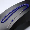 Vêtements Islam Tasbih Blue Amber Color Misbaha Cylinder 8 * 16 mm 33 Perles de prière Sibha Silver Pichel Rosaire musulman Gift Ramadan