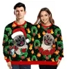 Men's Sweaters Autumn Winter Ugly Christmas Sweater Couples 3D Cute Animal Cartoon Xmas Two Piece Sweatshirts Women Men Funny Twinset