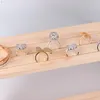 Lådor logg ring display rack flerskikt örhänge örhänge display rack smycken rack avtagbart örhänge smycken rack