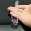 Rökrör Hokah Bong Glass Rig Oil Water Bongs Skeleton Single Wheel Colored Pipe