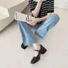 Dress Shoes 2023 Spring Autumn Mary Jane Fashion Women Shallow Buckle Mid Heel Ladies Elegant Outdoor Single Leather