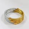 Bangles Gold Color Glitter Filled Bangles for Women Buddhism Soft Silicone Bracelet Sparkling Fashion Bangles Gifts for Girl Jewelry Set
