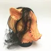 Masques de fête Halloween effrayant Saw Saw Pig Head Mask Cosplay Party Horrible Animal Masks Full Face Latex Masque Halloween Party Decoration Latex Prop 230523
