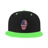 Boll Caps Classic Unisex USA Fingerprint Baseball Cap Vuxen National Pride Justerbar hiphophatt för män Kvinnor utomhus